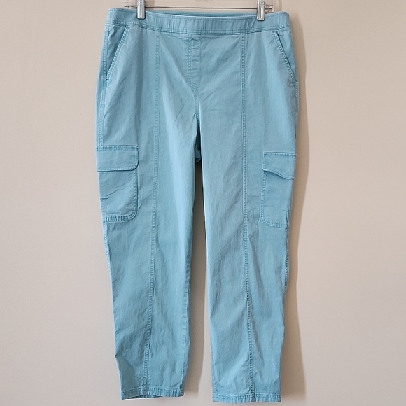 Chico's Pants - Chico's Cargo Style Straight Leg Pants Light Aqua